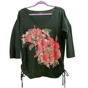 DKNY -Large- Cotton Shirt -black/pink